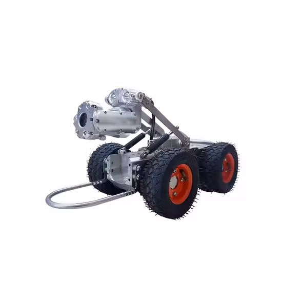 Telecamera per ispezione tubi impermeabile rotante a 360 gradi, robot cingolato, sistema CCTV