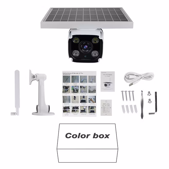 Telecamera IP di sicurezza CCTV impermeabile per esterni senza fili ad energia solare 1080P 2MP 4G (wc004GS1)